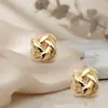 Brincos de Liga de Metal Lisos Entrelaçados Simples Coringa da Moda Brincos Tendência Coringa da Moda Fornecedores Fabricantes 81013