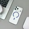 Adecuado para Funda de Teléfono iPhone 17 Pro Max, Succión Magnética de Lunares Mate, Funda Protectora Antigolpes de Cobertura Total con Tacto de Piel para Apple 16