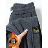 Pantalones deportivos de pana pesada nuevos 2024 Otoño e Invierno para hombre Sueltos Casual con forro polar Costuras Deportes Leggings