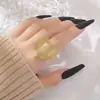 Joyería Europea y Americana Transfronteriza, Anillos de Mujer Elegantes y Únicos, Anillos Abiertos Irregulares Huecos Simples y Versátiles