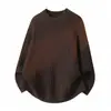 Suéter Masculino Mu Qiu de Tricô com Mangas Longas, Gola Meia-Alta, Padrão Trançado, Soltinho para o Trabalho, Gola Média, Camada Base Quente de Tricô