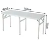 Mesa Plegable de Acero Inoxidable Engrosado Mesa de Comedor Rectangular para el Hogar Banco de Trabajo Comercial Mesa para Puesto de Mercado Nocturno para Barbacoa al Aire Libre