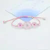 Pulsera de Hilo de Colores con Cuentas de Vidrio y Flor de Narciso Seca Estilo Coreano Fresca y Sencilla, Flor Eterna Regalo de Pareja para Mujeres, Accesorio para la Mano