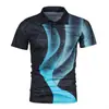 Polo informal de verano con estampado 3D para hombre, manga corta y solapa
