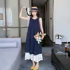 Vestido Azul para Mujer Verano 2025 Nuevo Estilo Francés de Resort Femenino Encaje Empalmado Sin Mangas Vestido Chaleco