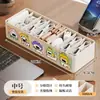 Caja de Gestión de Cables de Escritorio Cargador de Teléfono Móvil Power Bank Hub Gran Capacidad Compartimentos Multifuncionales Caja de Almacenamiento de Cables de Datos