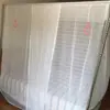 Mosquitero de gasa de algodón antiguo, puerta única, a prueba de polvo, con varillas y cuerdas de bambú, denso y grueso