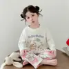 Pijama Infantil Feminino Primavera e Outono Roupas de Casa de Algodão para Crianças 2026 Novo Estilo Conjunto de Roupas de Algodão de Outono para Bebês Meninas