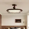 Lámpara de techo para dormitorio con veta de madera de nogal vintage, anillos circulares apilados retro, diseño creativo de alta gama, luz principal para dormitorio amigable con los ojos