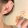 Clavo de Oreja de Plata de Ley s925 Explosiones de Garabatos para Mujer Agujero de Oreja Libre Clavo de Hélice para Hélice de Oreja Clavo de Oreja de Acero de Titanio con Sentido Avanzado