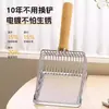 Nuevo Modelo Pala para Arena de Gato 2 en 1 Metal Acero Inoxidable Malla Fina Pala para Excrementos de Gato para Arena Mineral y Arena de Tofu, Pala para Excrementos de Tamaño Grande