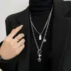 Cadena para suéter para mujer otoño e invierno 2021 nuevo diseño largo de moda colgante de oso collar de suéter apilado de doble capa accesorios
