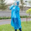 Impermeable desechable largo de PE, grueso, de cuerpo entero, transparente, con botones, unisex, impermeable y a la deriva.