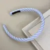Goma para el pelo de rayas azul soñador, estilo coreano, verano 2025, nueva diadema estilo Mori, accesorio de moda para moño bajo