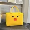 Bolsa de Viaje Dibujo Animado Linda Bolsa de Viaje de Fieltro para Niños Bolsa de Almacenamiento de Gran Capacidad Bolsa de Fieltro Portátil de Viaje