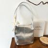 2025 Gran Capacidad Moño de Encaje Estilo Nuevo Simple Casual para Viajar Debajo del Brazo Bolso Cubo de Mano y Hombro para Mujer