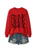 Sudadera casual de moda para mujer de Halloween con nueve marcos de calavera y lazo de estrella - Tienda independiente de Amazon eBay