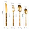 Juego de Cubiertos Transfronterizo de Acero Inoxidable 304, Cuchillo para Bistec Occidental de Alta Gama para Hotel, Cuchara de Postre, Tenedor, Cuchara de Café