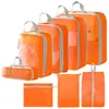 Set de 10 Bolsas de Almacenamiento de Viaje de Compresión Cuidadosamente Seleccionadas, Bolsa de Almacenamiento de Malla con Cordón para Empacar por Separado, Bolsa Organizadora para Equipaje, Maquillaje y Artículos de Tocador