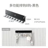 Tablero Perforado Negro de Metal para Habitación de E-sports Estante de Pared Escritorio de Computadora Tablero de Montaje en Pared Decoración de Almacenamiento Estante de Exhibición