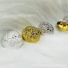 Botón metálico de alta gama para Otoño e Invierno, hebilla irregular esférica cóncava de hongo, botón dorado para traje, suéter, hebilla de punto
