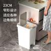 Cubo de basura con pedal para el hogar, baño, dormitorio, sala de estar, plástico, doble tapa abierta.