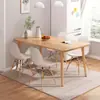 Mesa de Comedor Nórdica de Madera Maciza para el Hogar Mesa Rectangular Moderna Simple Mesa Redonda Mesa de Comedor Simple para Alquiler Mesa y Sillas de Restaurante