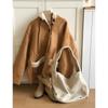 Bolso Tote de Estilo Coreano de Gran Capacidad Bolso Tote de Lana Bolso de Mano para Mujer Hombro Fresco Combinable Bolsa de Picnic Estilo Nuevo
