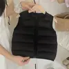 Colete infantil de algodão com enchimento de plumas, colete quente para meninas, colete espesso para meninos, adequado para outono e inverno, pode ser usado por dentro ou por fora