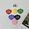 Acessórios para Joias DIY Coloridos Cola Doce Etiqueta de Coração em Inglês Pulseira de Silicone Pingente Pingente de Colar