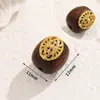 Cuentas Sueltas de Madera de Agarwood Natural Metálico con Cuentas, Cuentas Espaciadoras para Pulseras Hechas a Mano, Cuentas de Barril, Accesorios para Colgantes, Accesorios, Materiales para Joyería