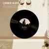 Tapete redondo para banheiro, disco de vinil clássico, porta de entrada, absorvente, antiderrapante, secagem rápida, macio, lama diatomácea, tapete para os pés