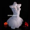 Churui Sexy Sexy Corsé Ballena Tubo Moldeador Sujetador Sexy con Falda de Tutú Lencería Sexy para Mujer 6624