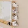 Gabinete de Espejo para Baño Caja de Almacenamiento Lateral Artefacto para Montar en la Pared Lavabo de Tocador Cosméticos Taza de Dientes Estante para Cepillo de Dientes