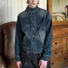 Chaqueta de Mezclilla Lavada Patchwork Desconstruido Estilo Americano para Hombre 2026 Primavera Otoño Holgada Casual Corta Ropa de Trabajo