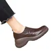 Mocasines de Plataforma Retro Franceses para Mujer 2026 Otoño Nuevos Redondos de Punta Boca Profunda Zapatos de Una Sola Pieza Plataforma de Tacón Alto Suela Gruesa Mocasines