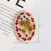 Broche Patch de Tecido Tulipa Bordado Vintage Algodão e Linho Estilo Coreano Fofo Versátil Literário Fresco