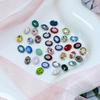 Dongzhou Cristal 6*8 Oval mini tortuga superficie huevo de paloma fondo puntiagudo K9 vidrio diamante decoración de uña material para uña de uso