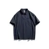 Izexx Camiseta Funcional al Aire Libre de Manga Corta con Media Cremallera Estilo Retro Montaña Tendencia para Hombre Protección Solar Holgada Secado Rápido
