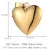 Colgante Medallón Portafoto Corazón de Acero Inoxidable Oro 18K Estilo Pequeño Fragancia Colgante Collar Tulipán Combinable para Parejas Abrible