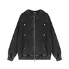 Sudadera con capucha retro americana desgastada con bordado de remaches para hombre y mujer, chaqueta con capucha casual versátil holgada para otoño