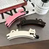 Pinza de Acetato con Gradiente de Gato Lindo Coreano Francés para Cola de Caballo Alta Vertical Retorcida 2025 Nuevo Popular