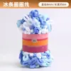 Barra de hielo personalizada hilo de bucle tejido a mano hilo para orejas de dona DIY hilo esponjoso de grosor medio apto para principiantes