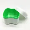 Caixa para Imersão de Dentadura Estilo Europeu Dividida Caixa de Armazenamento de Dentes Caixa de Armazenamento de Dentadura Caixa de Colocação de Dentadura de Boca Inteira Camada Dupla com Filtro