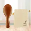 Mini Peine Oval con Cojín de Aire Cabeza de Sándalo Masajeador del Cuero Cabelludo Meridiano Peine de Cápsula de Aire Cabello Largo de Mujeres Niños Hogareño