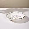 Tigela Cerâmica Sob Esmalte Camélia Estilo Japonês Louça Doméstica Tigela de Arroz Tigela de Macarrão Tigela de Sopa Prato Prato Fruteira