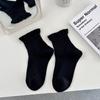 Calcetines de encaje blanco para mujer, calcetines cortos de primavera y verano, de algodón fino, de malla hueca, transpirables, absorbentes del sudor, de color sólido, calcetines cortos de tubo al por mayor