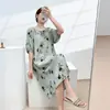 Camisola de Seda de Algodão para Mulheres, Novo Vestido de Verão Estilo Chinês, Vestido de Seda de Algodão Que Pode Ser Usado Fora, Roupa de Casa de Alto Padrão Extra Longa para Primavera e Outono