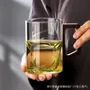 Taza de Vidrio con Mango de Madera Estilo Nuevo para Uso en Casa, Alto Valor Estético, Transparente de Alto Borosilicato, Resistente al Calor, Taza para Invitados, Taza de Té de Oficina de Gama Alta