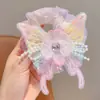 Laços de Cabelo Estilo Princesa para Meninas Acessórios de Cabelo Borboleta Fada Pérola Laços de Cabelo Infantis Alta Elasticidade Não Danifica o Cabelo Elásticos Laços de Cabelo Acessórios de Cabelo